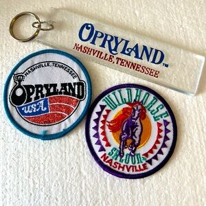 Opryland USA Wildhorse Saloon Patches Keychain Nashville TN